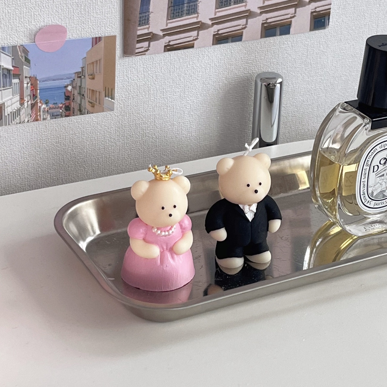 웨딩베어캔들 프로포즈 웨딩촬영 커스텀제작 캔들 소품 결혼기념일 집들이선물 레이지선데이모닝