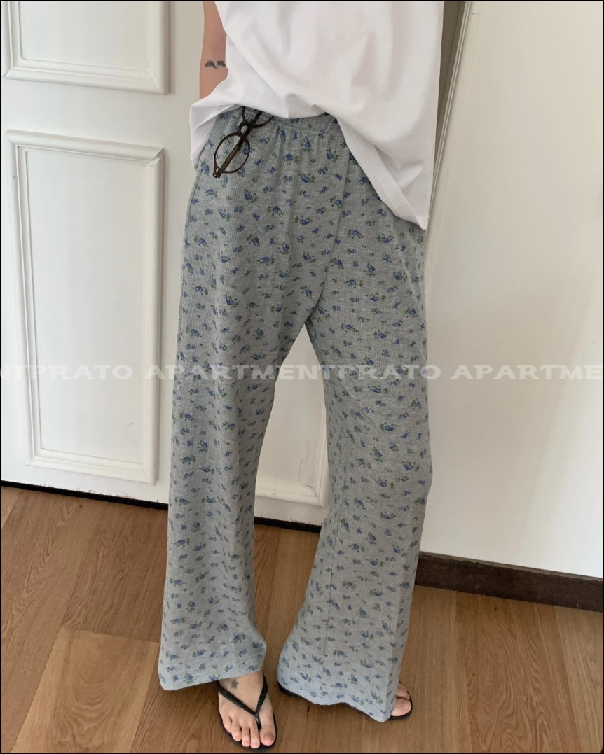 [stunning] 스터닝 로제 팬츠 플라워 데일리 밴딩 바지 (2color) 상세 이미지 6