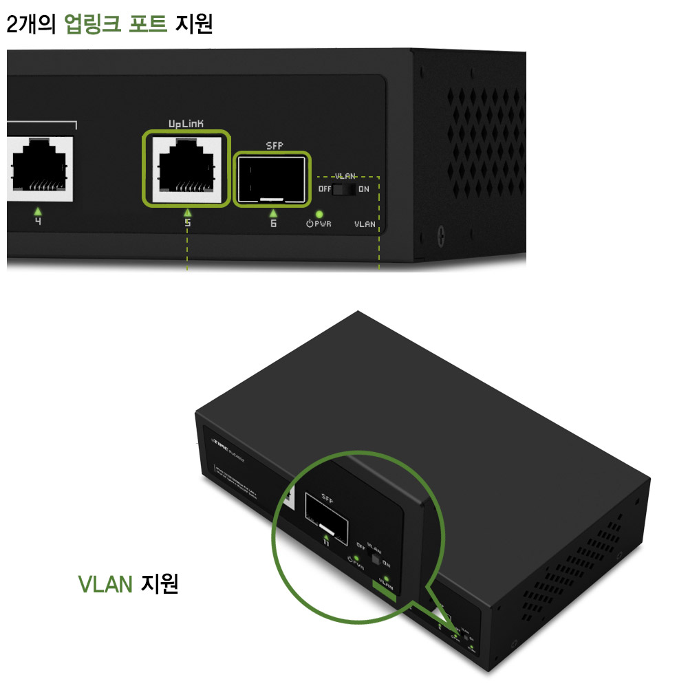 ipTIME 스위칭허브 PoE4002 4포트 기가비트 사무실 회사 네트워크 - 상세 이미지 3