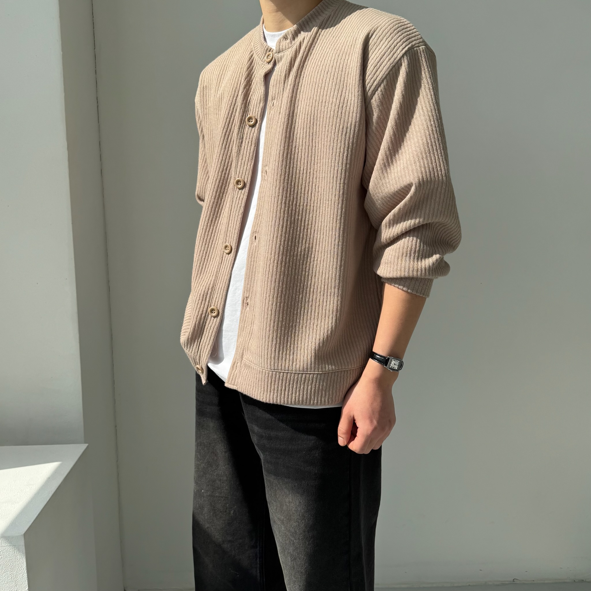남자 오버핏 가디건 5color 라운드넥 M~5XL 상세 이미지 36