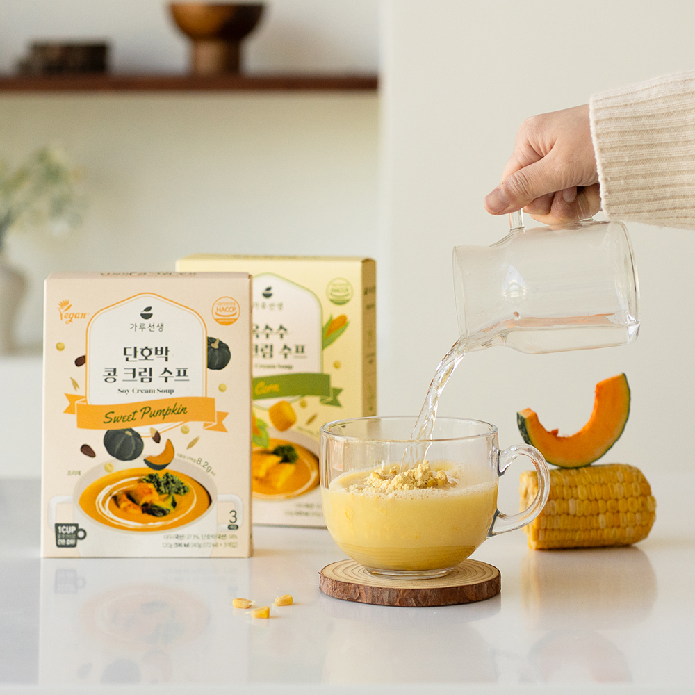 가루선생 콩 크림 수프 순 식물성 비건 스프 가루 옥수수콘, 120g, 1개 - 상세 이미지 3