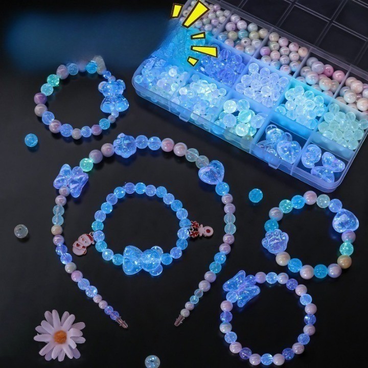 애니윙 DIY 야광 반짝이 비즈 공예 악세사리 만들기 세트 - 상세 이미지 4
