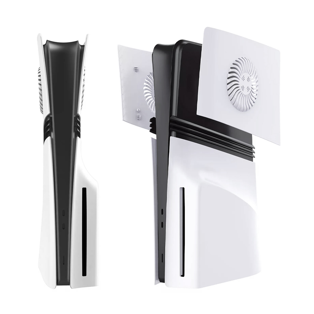 PS5 프로 커버 쉘 케이스 통풍형 플레이트 상단 화이트