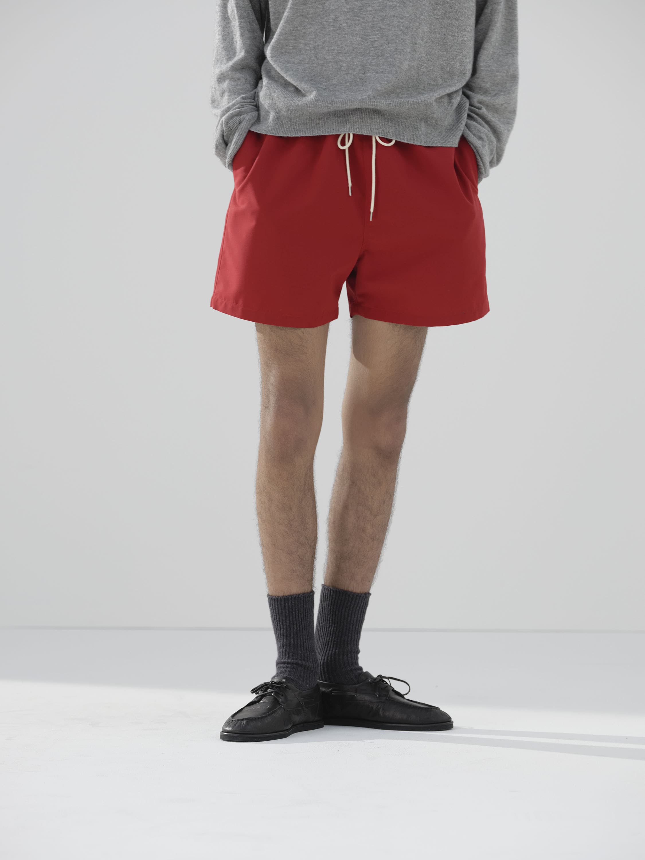 오라리 AURALEE WOOL MAX CANVAS SHORTS 울 숏팬츠 - 메인 이미지