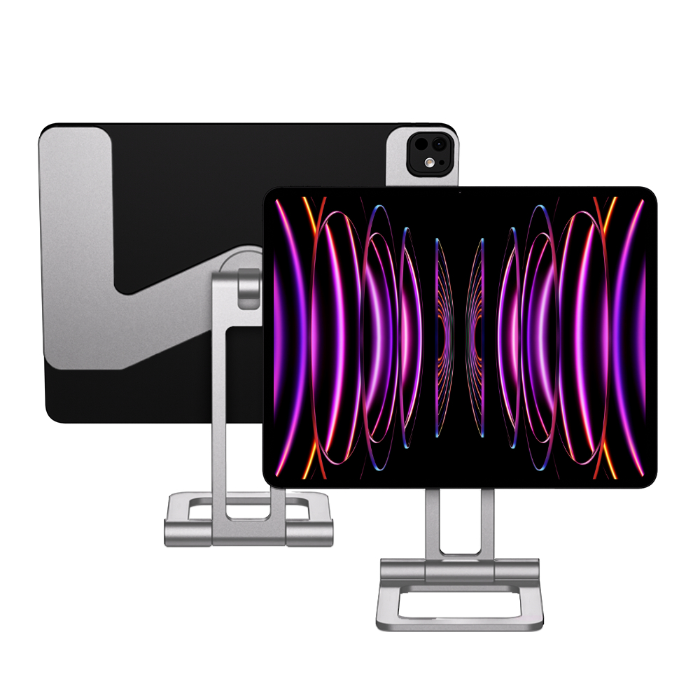 아이패드 거치대 초경량 휴대용 마그네틱 책상 스탠드 맥스냅에어SE 실버, 아이패드 프로 3-4-5-6세대 32.7cm(12.9인치)