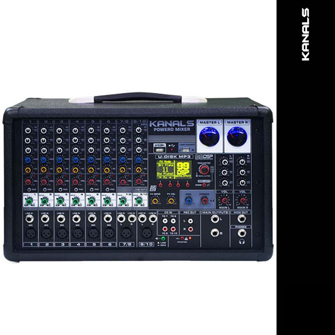 카날스 파워드믹서 KANALS BKM-1400 고출력 믹서 앰프 1400W