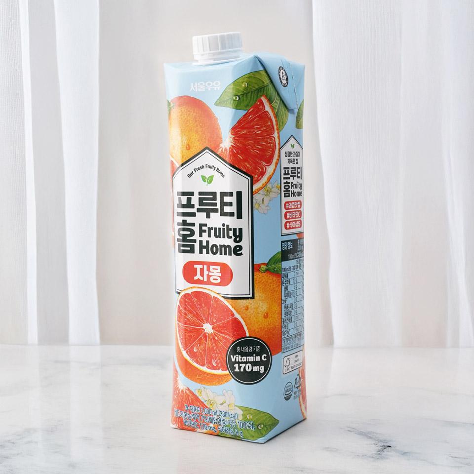 메가마트 서울우유 프루티홈 자몽주스  1000ml - 상세 이미지 2