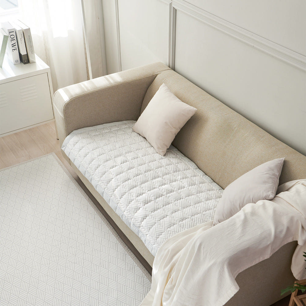 듀라론 냉감 여름 쇼파 패드 쿨링 누빔 매트 커버 덮개 3인용 국내생산