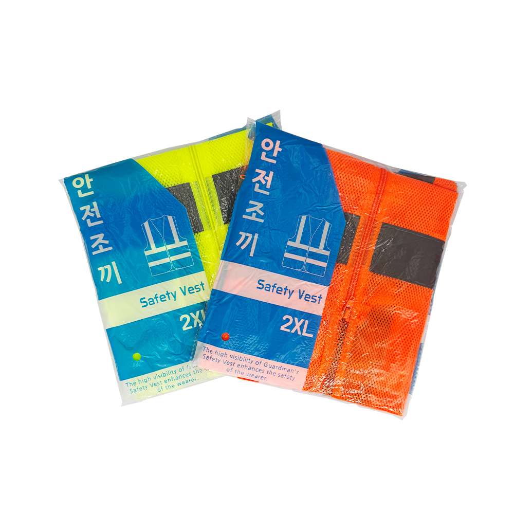 가드맨 형광 안전조끼 노랑 XL 망사 작업 조끼 이미지 2