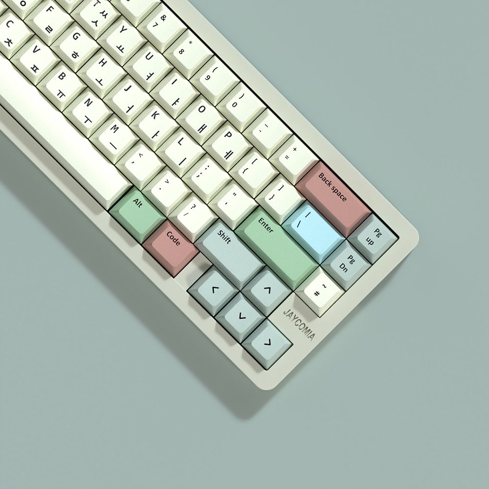 캔버스 키캡 한글각인 염료승화 OEM PBT 1.7mm 기계식키보드 AULA 독거미 앱코