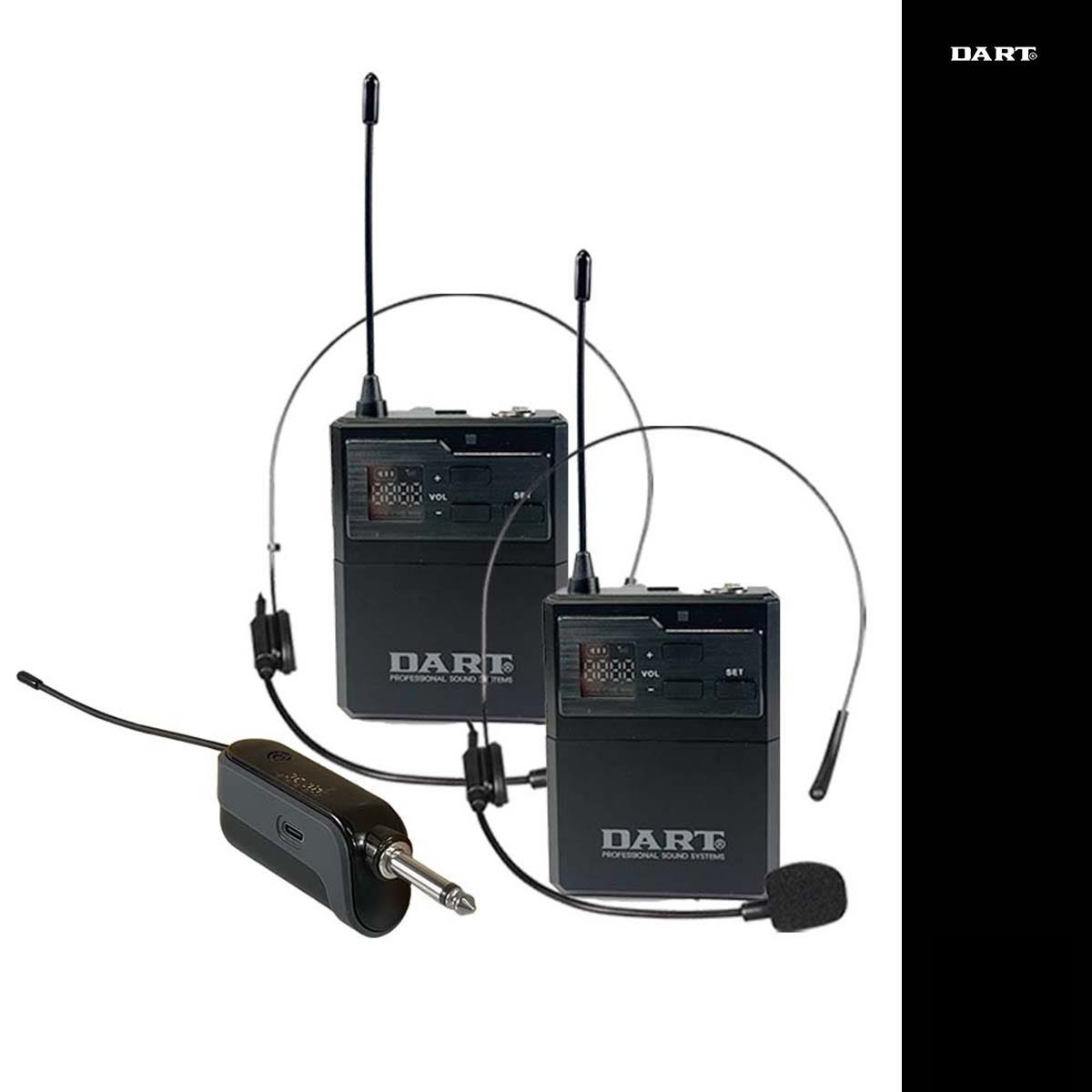 DART BXM-J945BB 강의용 무선마이크 헤드셋 마이크 2개 송수신기 세트 - 상품 이미지