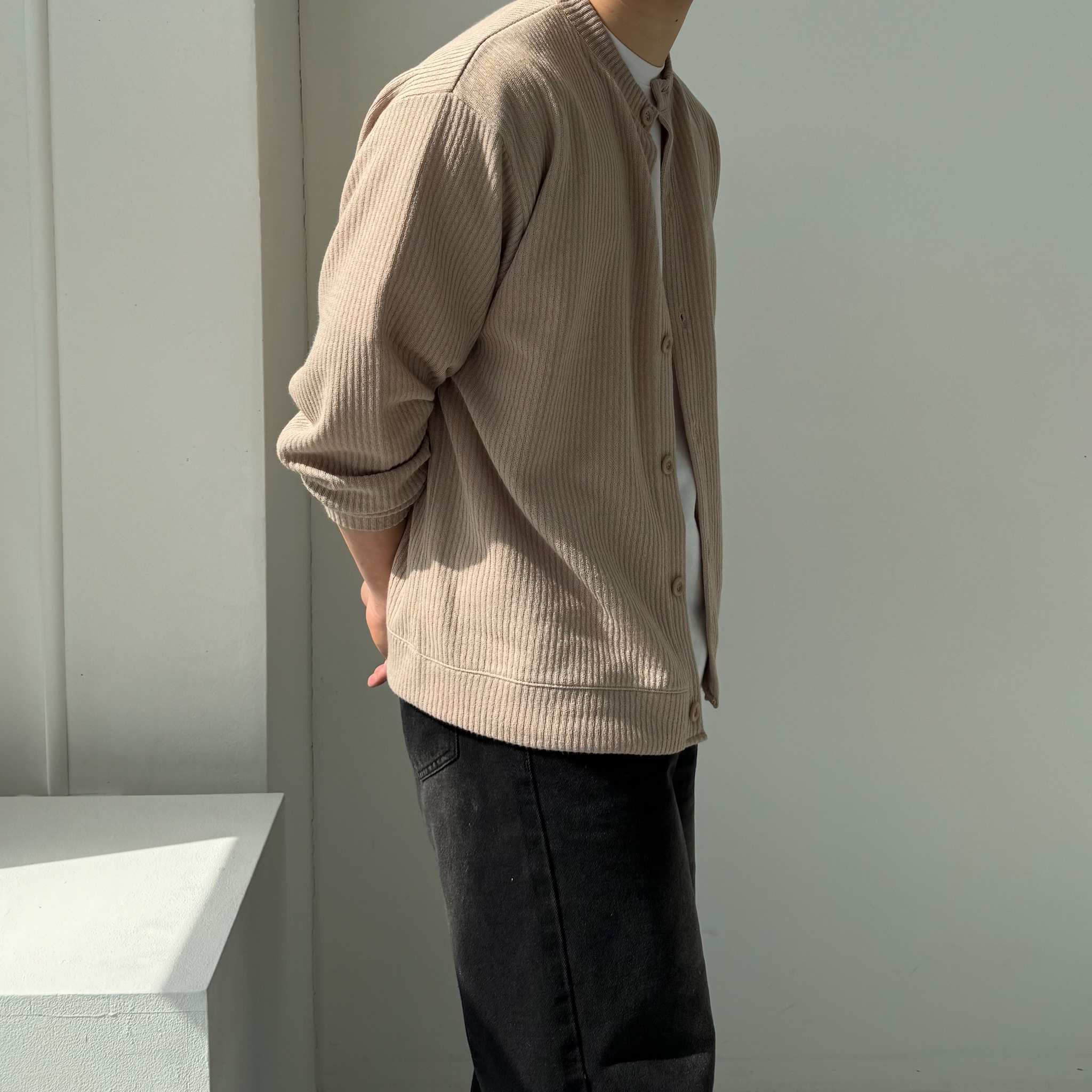 남자 오버핏 가디건 5color 라운드넥 M~5XL 상세 이미지 41