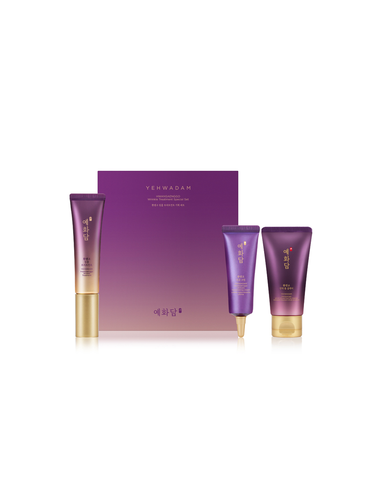 더페이스샵 예화담 환생고 링클 트리트먼트 기획 3종 세트(트리트먼트 30 mL+보윤크림 15mL+폼 클렌저 50 mL) - 메인 이미지