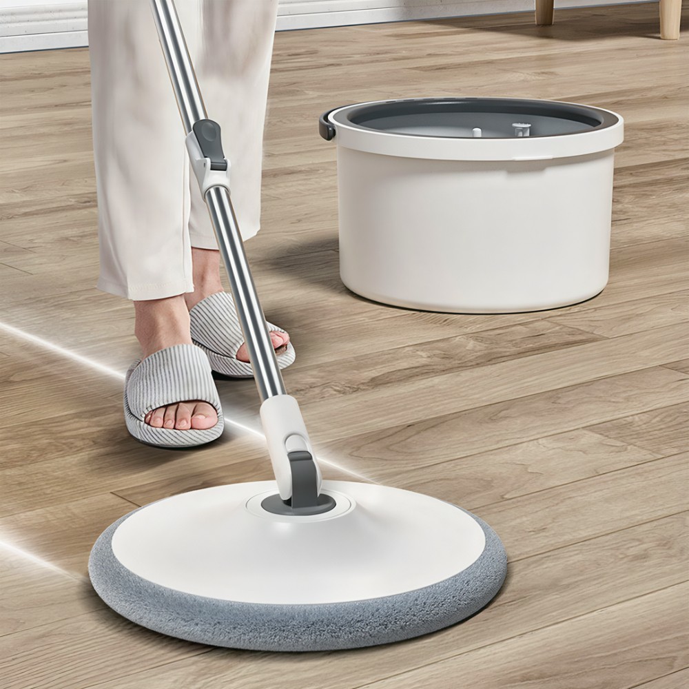 반자동 회전세척 극세사밀대 막대 물걸레 청소 바닥 가정용 마대 원통형