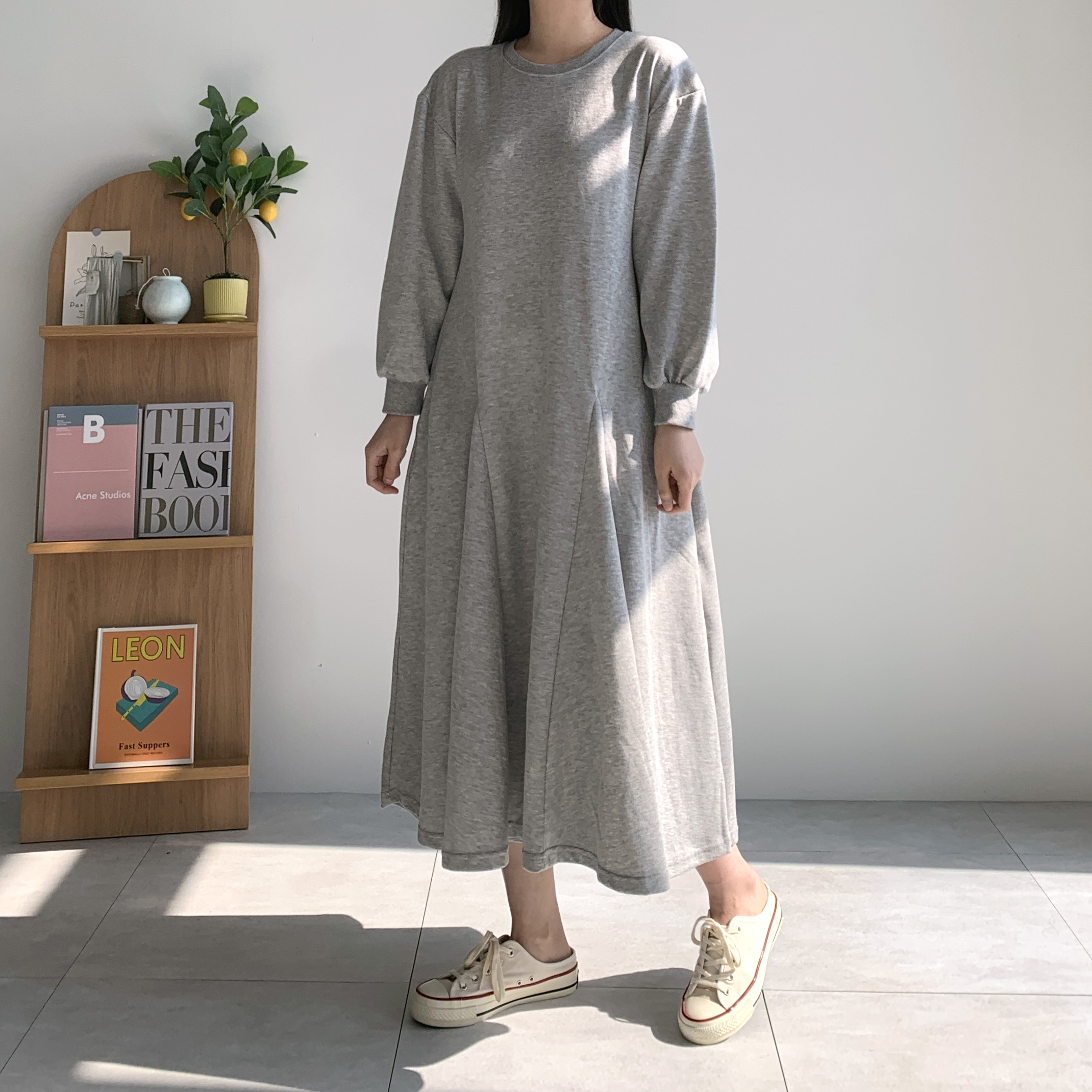핑크원피스 플레어원피스 77사이즈원피스 - 상세 이미지 4