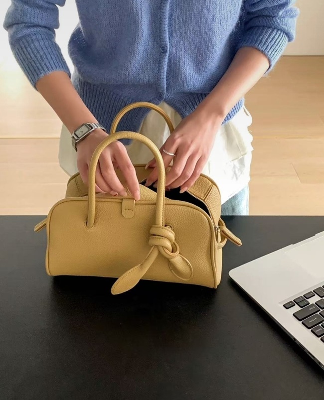 스퀘어 사각 탑핸들 가죽 무지 버킷 토트백 직장인 보스턴 가방