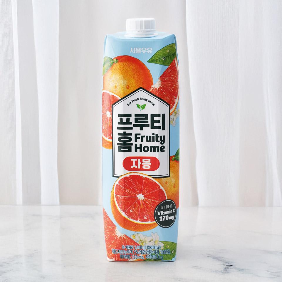 메가마트 서울우유 프루티홈 자몽주스  1000ml - 상품 이미지
