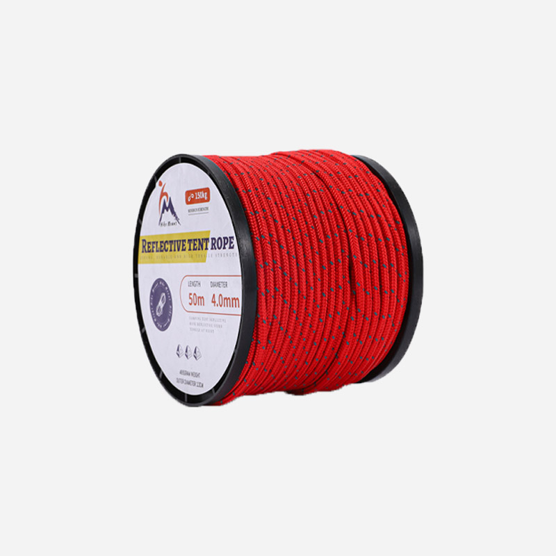 KOOLMAN 쿨맨 캠핑 반사 타프 스트링 텐트 캠핑줄 4mm, 50m, 레드 - 상품 이미지