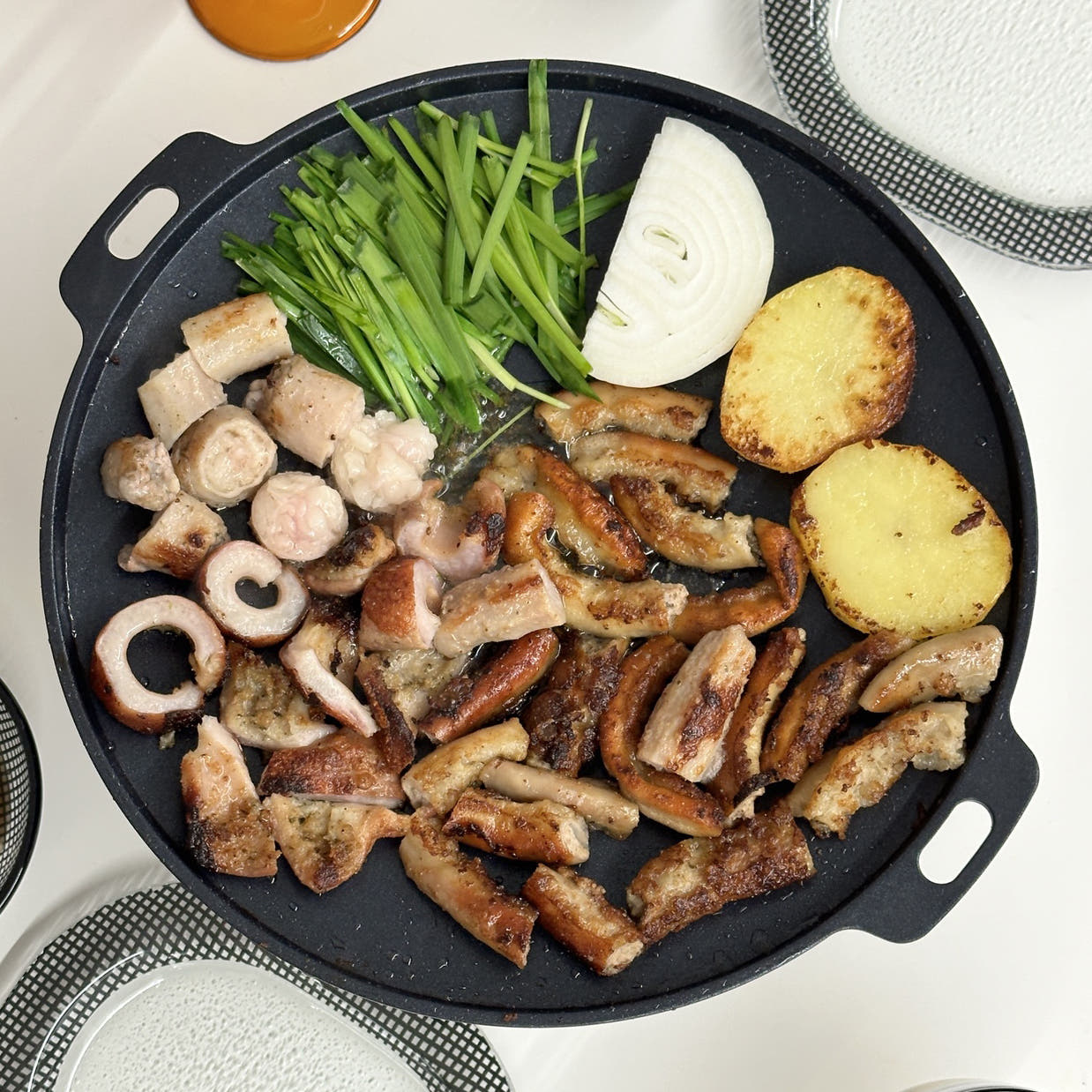 하울스홈 볶음순삭 온오프 미니화로 바비큐그릴 A 만능 그리들세트 26cm 가정캠핑용