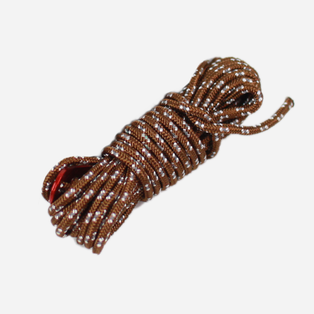 KOOLMAN 쿨맨 캠핑 반사 스트링 텐트 타프 스토퍼 포함 4mm, 4m, 브라운 (땅콩) - 메인 이미지