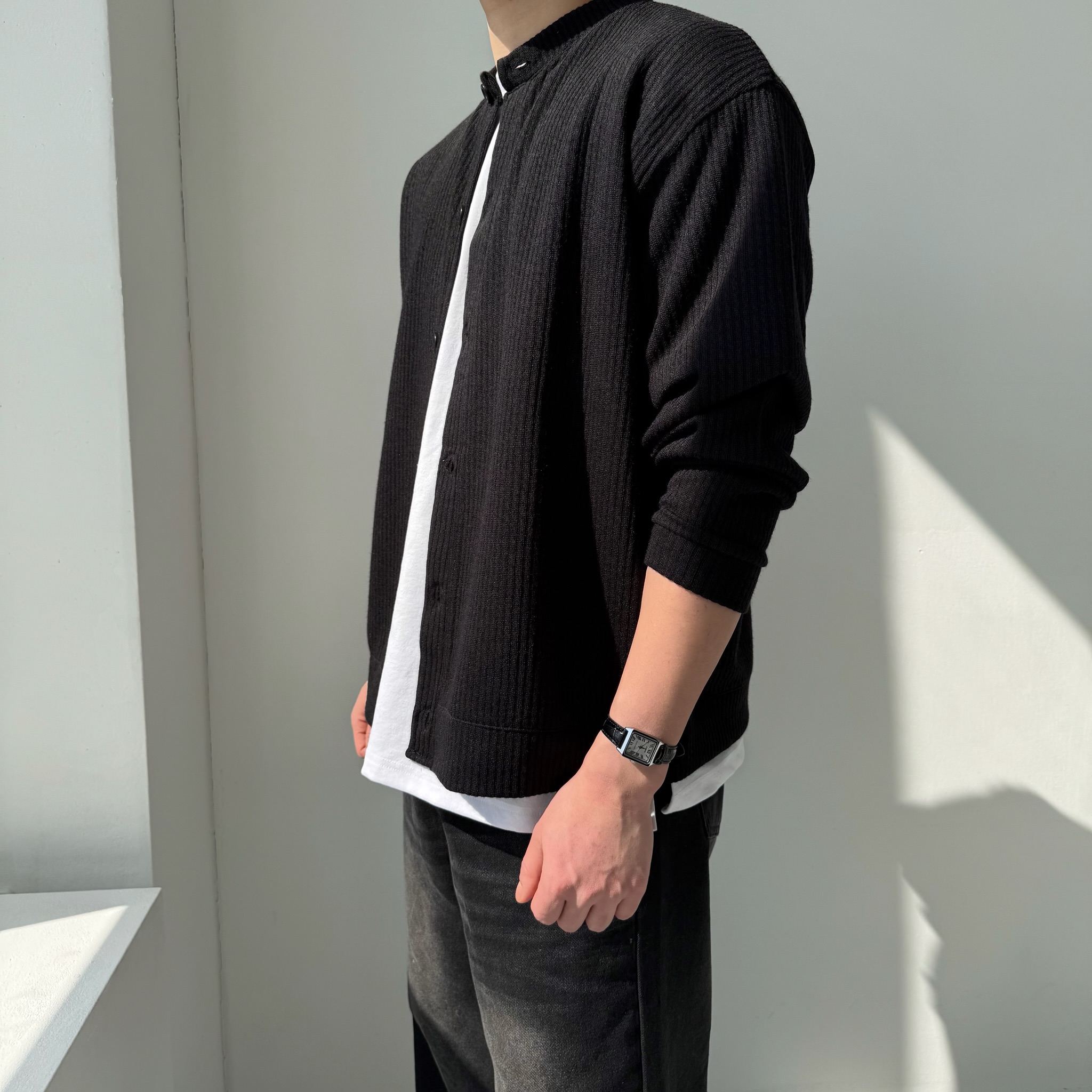 남자 오버핏 가디건 5color 라운드넥 M~5XL 상세 이미지 30