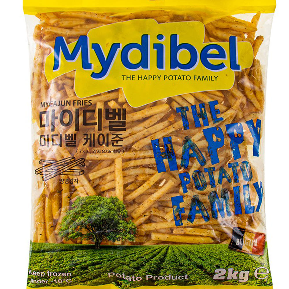 [대용량 2kg 폭탄가]벨기에 직수입 양념감자튀김 2kg / 유럽산 노란감자 해와바다 - 상품 이미지