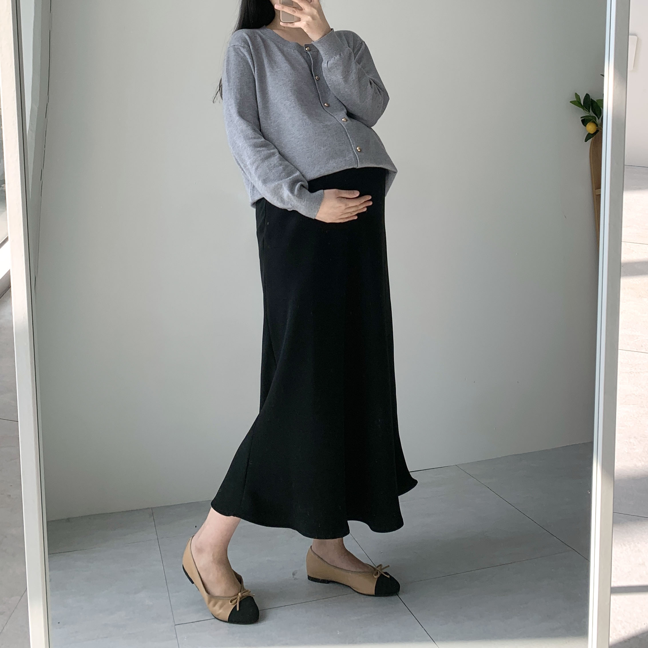 임산부치마 임부복 플레어 임산부스커트 - 상세 이미지 4
