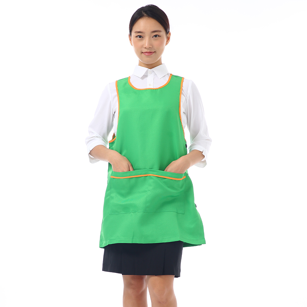 연두오렌지원피스앞치마 요양원 요양보호사 식당서빙앞치마 - 상세 이미지 2
