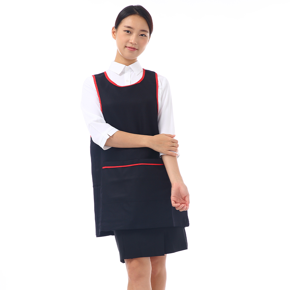 검적원피스앞치마 요양원 요양보호사 식당서빙앞치마 - 상세 이미지 2