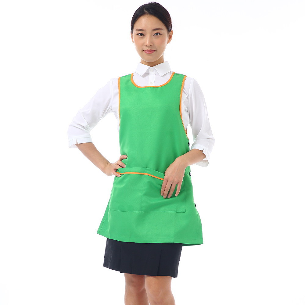연두오렌지원피스앞치마 요양원 요양보호사 식당서빙앞치마 - 상세 이미지 4