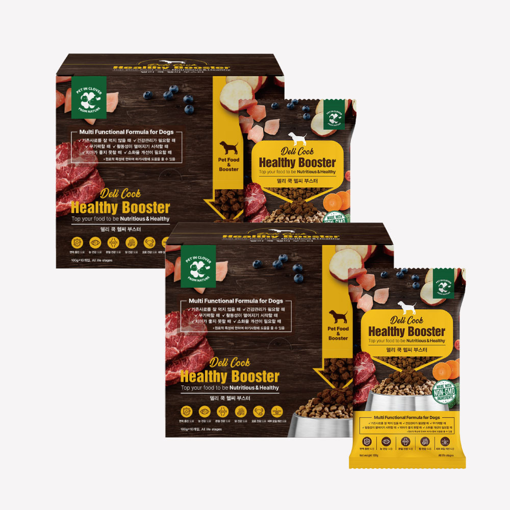 델리쿡 헬씨부스터 노령견도 먹기 편한 소프트 강아지밥 1kg 2개