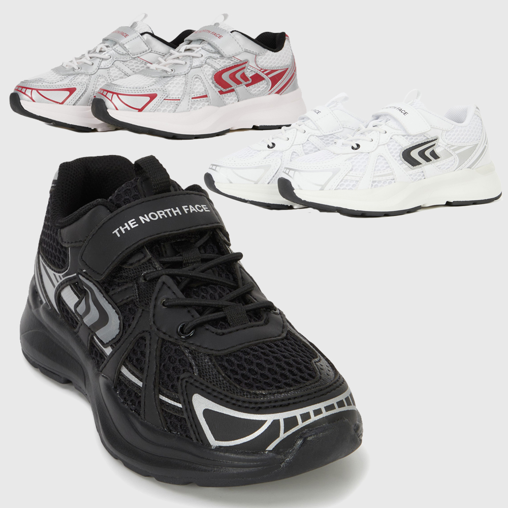 노스페이스 키즈 운동화 주니어 초등학생 끈없는 찍찍이 아동화 NS93R83S