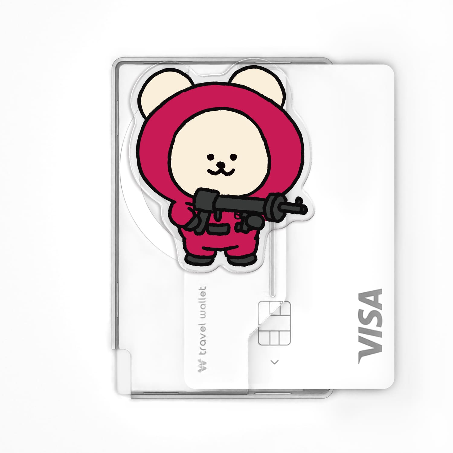 168cm 맥세이프 그립톡 카드지갑 올인포켓 곰찌 요원