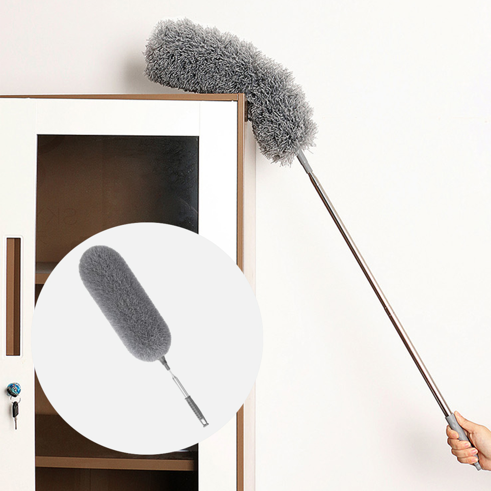 롱 안테나 먼지 털이개 1.4m 길이조절 극세사 차량용 먼지제거기 먼지털이 침대 쇼파 바닥 청소기