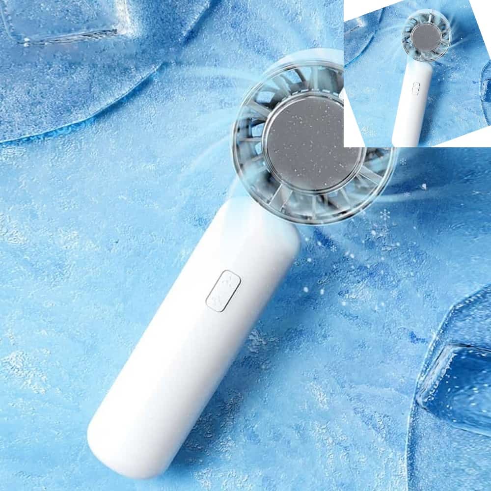 냉각 야외용 쿨링 에어컨 핸디 미니 휴대용 손풍기 넥팬 선풍기 : 고래동산