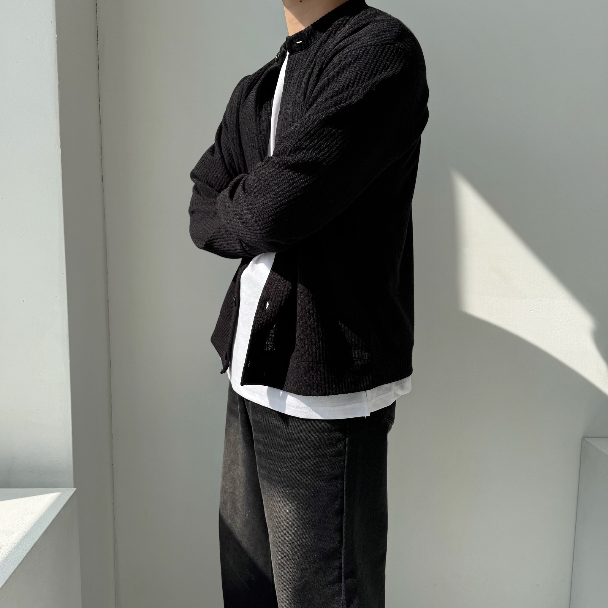 남자 오버핏 가디건 5color 라운드넥 M~5XL 상세 이미지 29