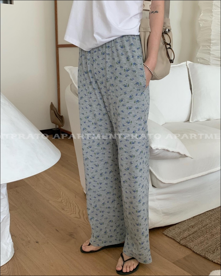 [stunning] 스터닝 로제 팬츠 플라워 데일리 밴딩 바지 (2color) 상세 이미지 15