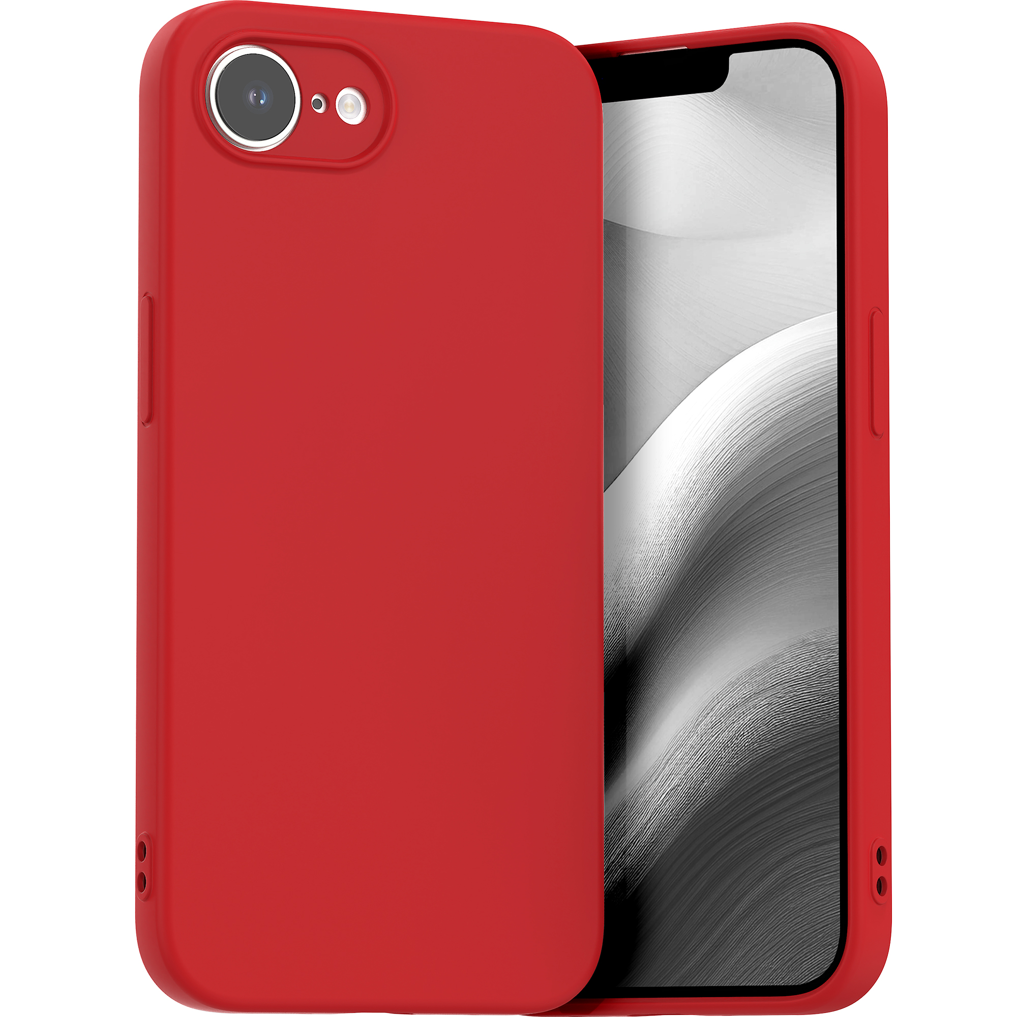 모란카노 아이폰 16e 팬시 소프트 젤리 케이스 레드 - 상품 이미지