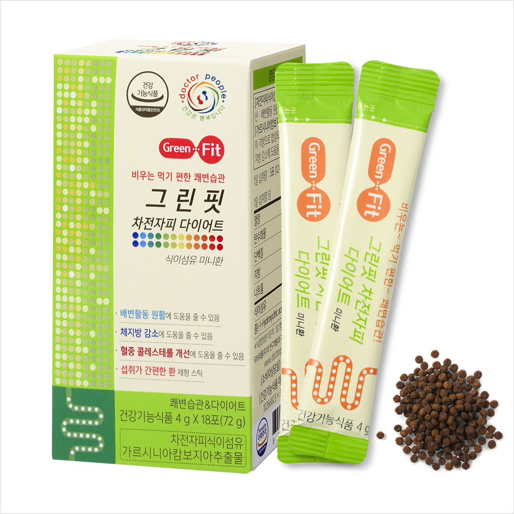 (3box+1box) 닥터피플 그린핏 차전자피 다이어트 - 비우는 먹기 편한 쾌변습관 18포, 3개 이미지 2