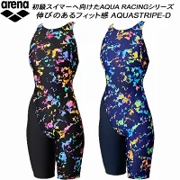 아레나 ARENA AQUA STRIPE-D 여성 경기용 수영복 AS5SRC63L - 상품 이미지