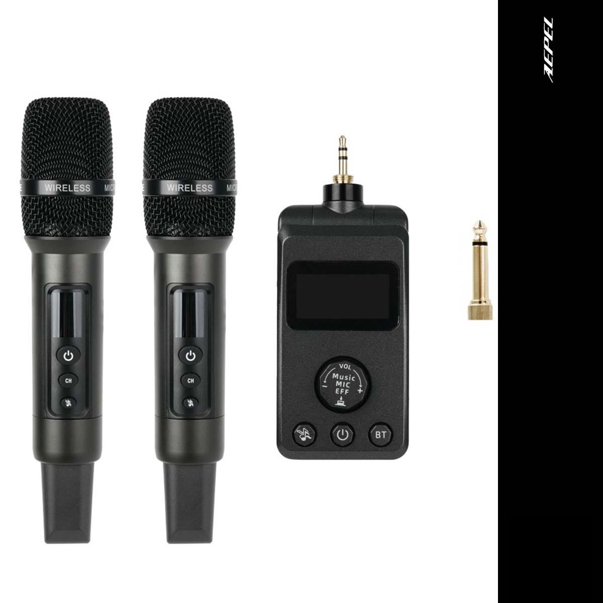 에펠 FC91D 무선 마이크 세트 2채널 휴대용 핸드마이크 송수신기 강의 공연 행사