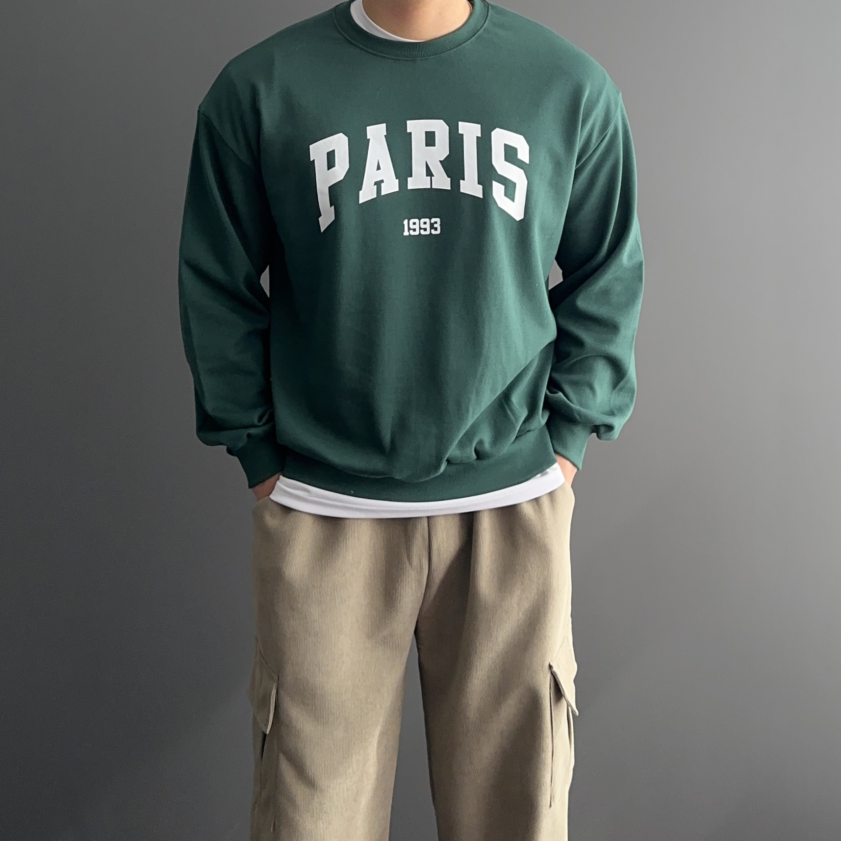 커플맨투맨 남자오버핏맨투맨 - 상세 이미지 3