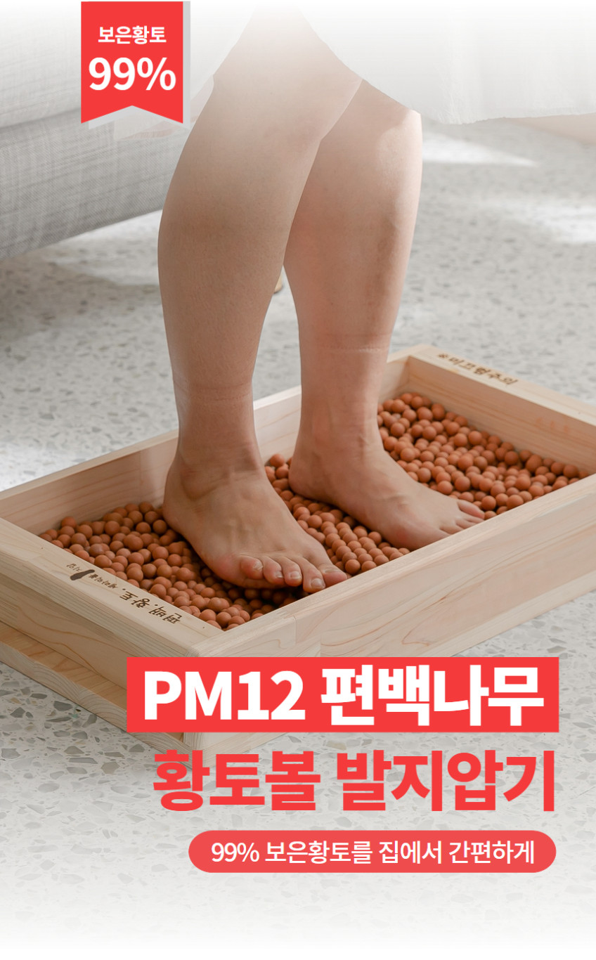 왓스업 PM12 편백나무 황토볼 발 마사지 발바닥마사지기 맨발걷기 중사이즈 3Kg 판매처 상세 정보 이미지 1