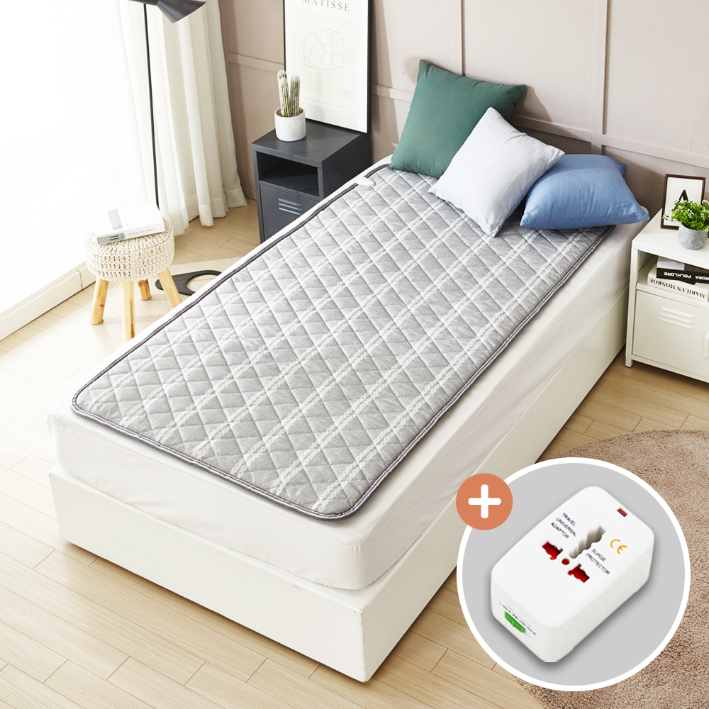 국산 프리볼트 여행용 전기매트 탄소 전기장판 캠핑 1인용 컴팩트 한일 싱글, 100X180cm