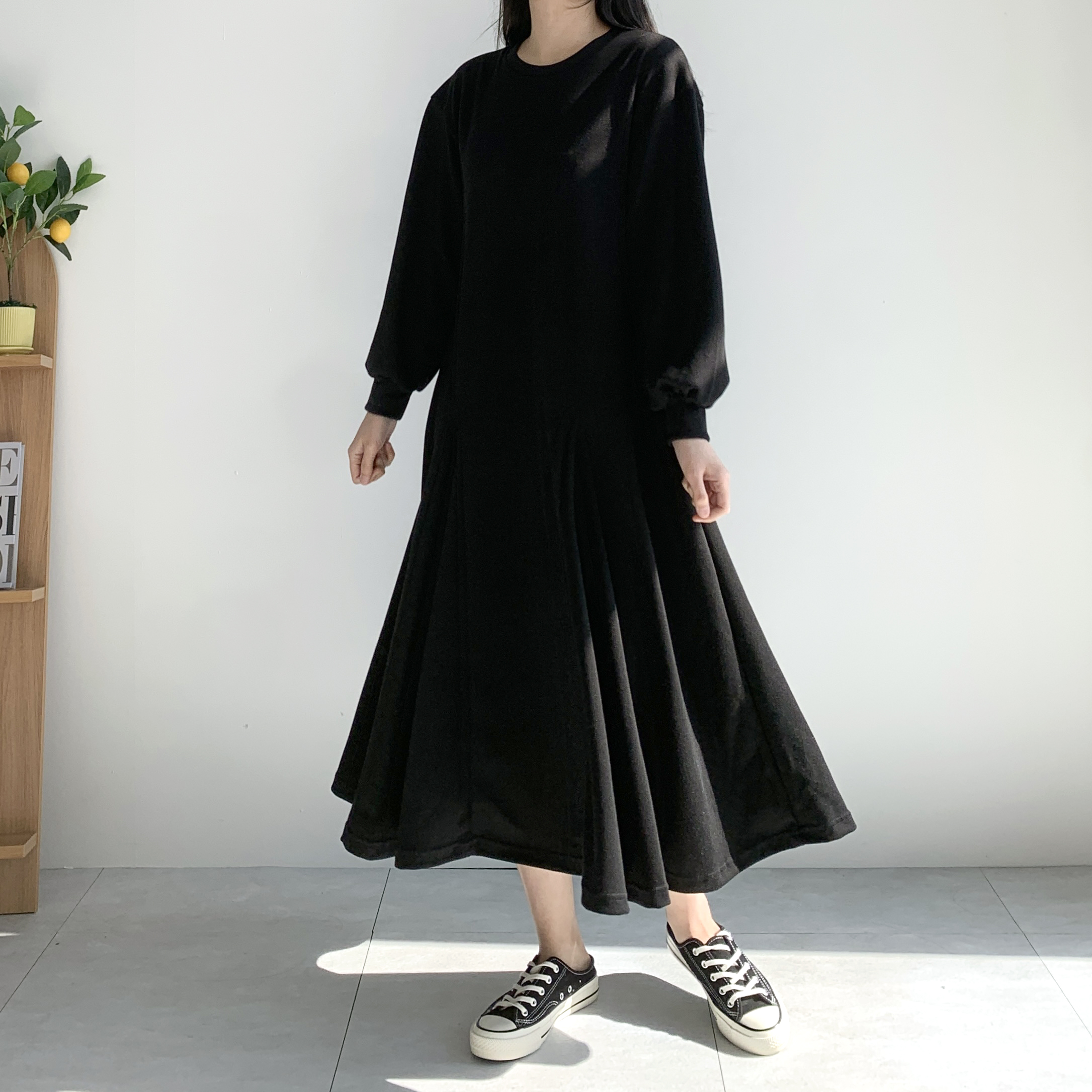 핑크원피스 플레어원피스 77사이즈원피스 이미지 7