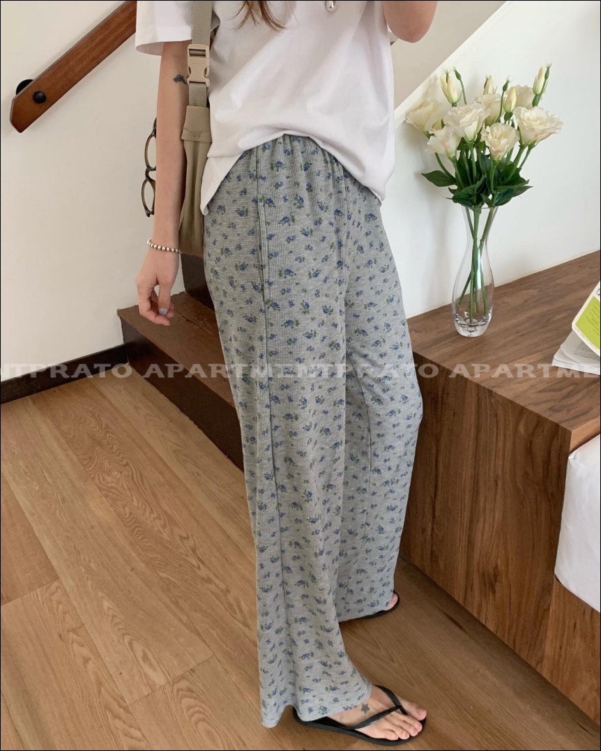 [stunning] 스터닝 로제 팬츠 플라워 데일리 밴딩 바지 (2color) 상세 이미지 9