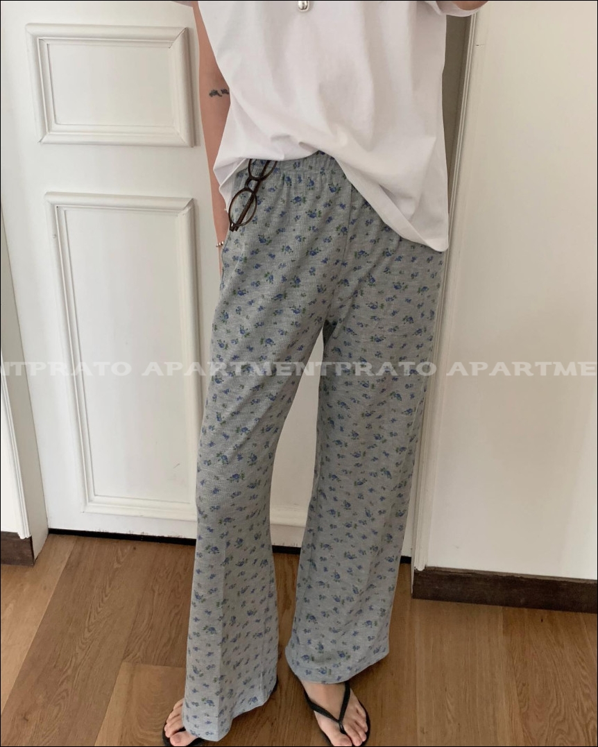 [stunning] 스터닝 로제 팬츠 플라워 데일리 밴딩 바지 (2color) 상세 이미지 16