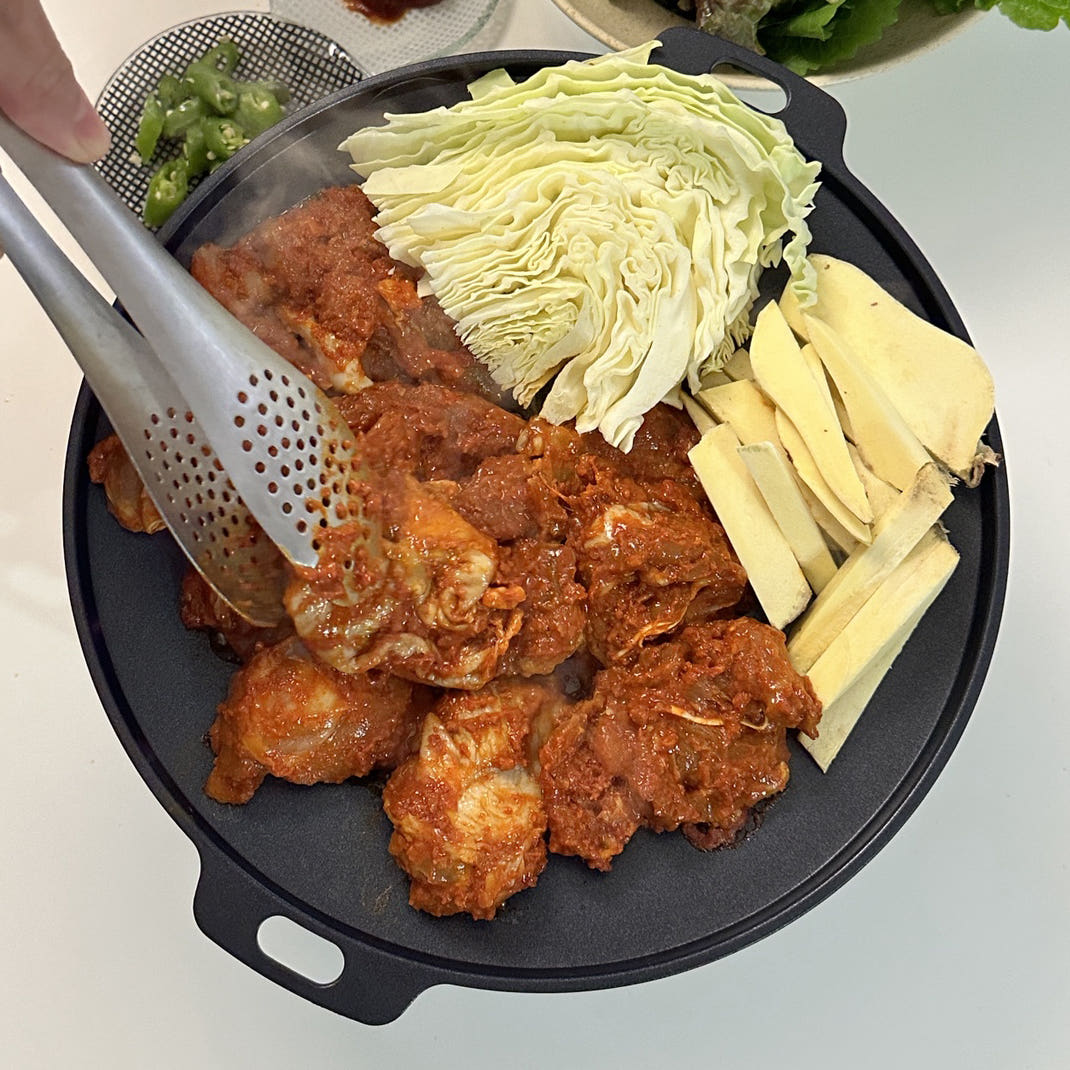 하울스홈 볶음순삭 온오프 미니화로 바비큐그릴 A 만능 그리들세트 26cm 가정캠핑용