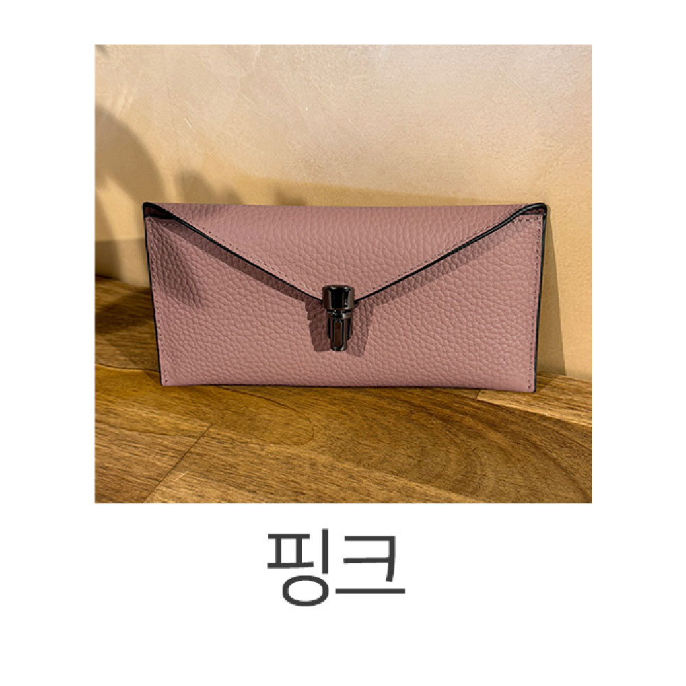 천연 가죽 버클 핸들용 여성 장지갑 소가죽 긴지갑 월렛 엄마 아내 여친 고급 지갑선물 - 상세 이미지 5
