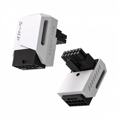 EZDIY-FAB SHIELD 12V-2X6 RVS 90도 어댑터 (화이트)